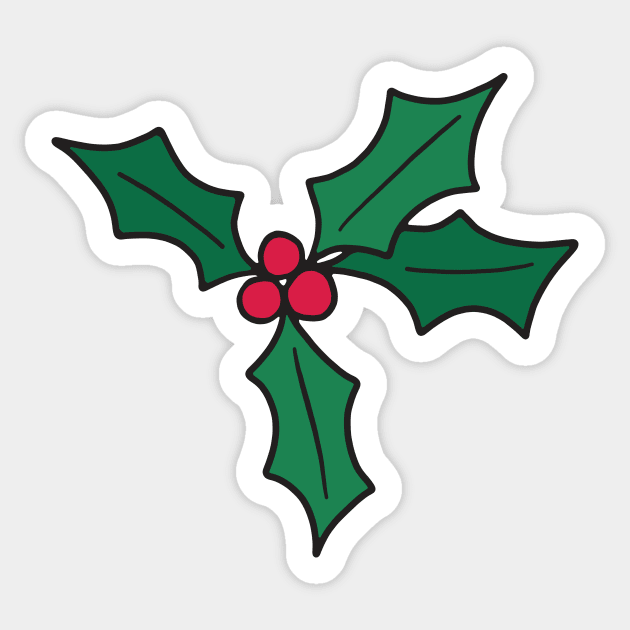 Holiday Holly Sticker by murialbezanson